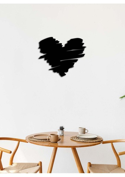 - Kalpli Fırça Metal Tablo, Duvar Dekoru - Sevgi, Sevgili, Aşk Temalı Hediyelik Tablo - 50 x 41 - cm -Siyah - Doğum Günü - Sevgililer Günü - Anneler Günü -LOVE-029 fırsatları