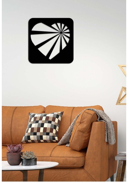 - Illüzyon Kalp Metal Tablo, Duvar Dekoru - Sevgi, Sevgili, Aşk Temalı Hediyelik Tablo - 55 x 55 - cm -Siyah - Doğum Günü - Sevgililer Günü - Anneler Günü -LOVE-003 fiyatları