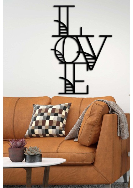 - Love Art Metal Tablo, Duvar Dekoru - Sevgi, Sevgili, Aşk Temalı Hediyelik Tablo - 72 x 50 - cm -Siyah - Doğum Günü - Sevgililer Günü - Anneler Günü -LOVE-088 fırsatları