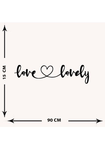- Love Lovely Metal Tablo, Duvar Dekoru - Sevgi, Sevgili, Aşk Temalı Hediyelik Tablo - 90 x 23 - cm -Siyah - Doğum Günü - Sevgililer Günü - Anneler Günü -LOVE-028 indirimleri