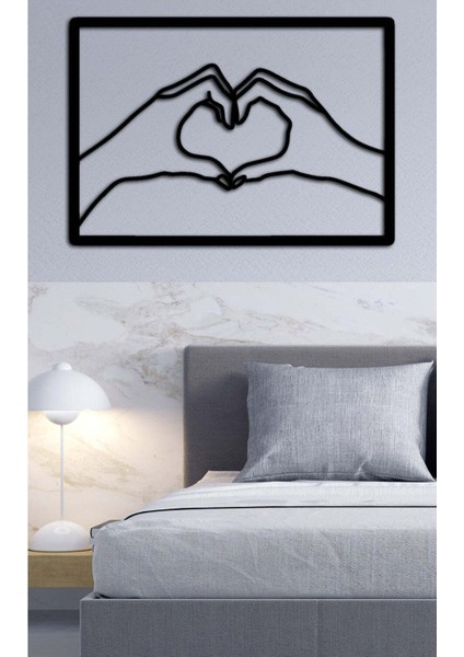 - Heart Made Metal Tablo, Duvar Dekoru - Sevgi, Sevgili, Aşk Temalı Hediyelik Tablo - 72 x 50 - cm -Siyah - Doğum Günü - Sevgililer Günü - Anneler Günü -LOVE-081 fiyatları