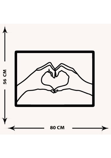 - Heart Made Metal Tablo, Duvar Dekoru - Sevgi, Sevgili, Aşk Temalı Hediyelik Tablo - 72 x 50 - cm -Siyah - Doğum Günü - Sevgililer Günü - Anneler Günü -LOVE-081 indirimleri