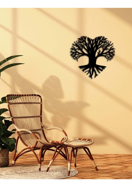 - Tree Heart Metal Tablo, Duvar Dekoru - Sevgi, Sevgili, Aşk Temalı Hediyelik Tablo - 50 x 53 - cm -Siyah - Doğum Günü - Sevgililer Günü - Anneler Günü -LOVE-090 fırsatları