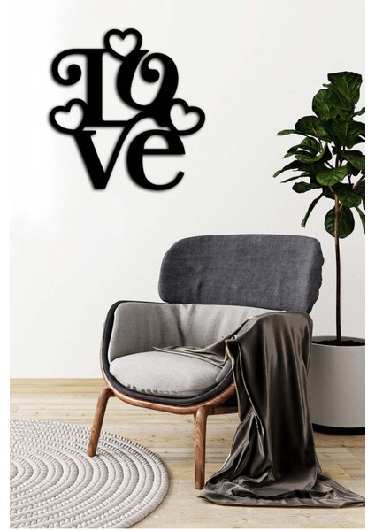 - Kalpli Love Metal Tablo, Duvar Dekoru - Sevgi, Sevgili, Aşk Temalı Hediyelik Tablo - 50 x 52 - cm -Siyah - Doğum Günü - Sevgililer Günü - Anneler Günü -LOVE-134 fiyatları