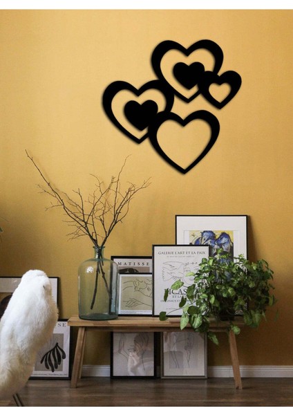 - 4heart Metal Tablo, Duvar Dekoru - Sevgi, Sevgili, Aşk Temalı Hediyelik Tablo - 52 x 51 - cm -Siyah - Doğum Günü - Sevgililer Günü - Anneler Günü -LOVE-035 fırsatları