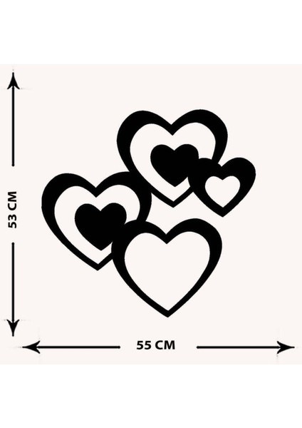 - 4heart Metal Tablo, Duvar Dekoru - Sevgi, Sevgili, Aşk Temalı Hediyelik Tablo - 52 x 51 - cm -Siyah - Doğum Günü - Sevgililer Günü - Anneler Günü -LOVE-035 indirimleri