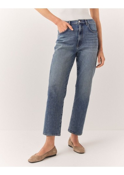 Kadın Marlow Ankle Grazer Düz Paça Jean Pantolon