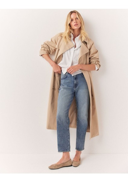 Kadın Marlow Ankle Grazer Düz Paça Jean Pantolon