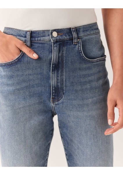 Kadın Marlow Ankle Grazer Düz Paça Jean Pantolon