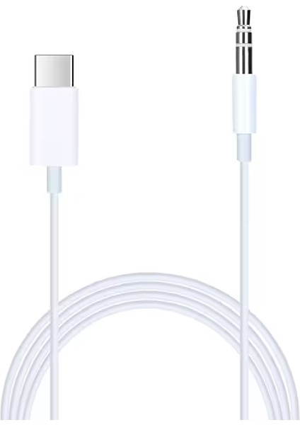 USB Type-C 3.5mm Aux Ses Kablosu Beyaz
