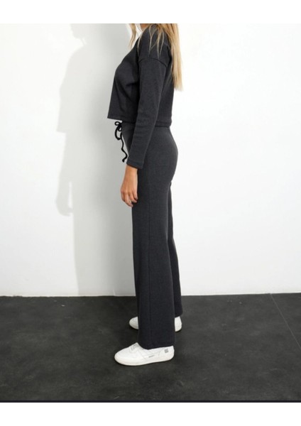 Kadın Kışlık Yumuşak Dokulu Kaşkorse Crop Takım modelleri