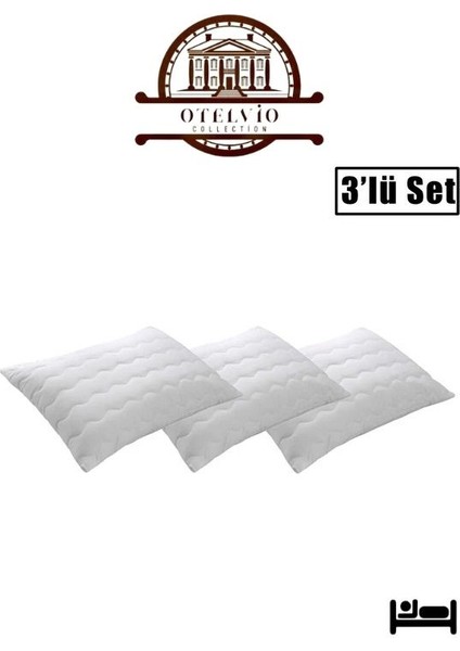 3'lü Set Yastık Koruyucu, Tela Kapitoneli Yastık Alezi, 50 x 70 cm