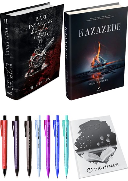Kazazede 1 Ciltli ve Bazı Insanlar Böyle Yaşar 2 Ciltli Filiz Puluç 2'li Set + Hediyeli