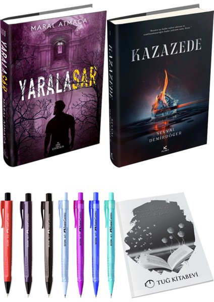 Kazazede 1 Ciltli ve Ephesus Yayınları Yaralasar 3 Ciltli Maral Atmaca 2'li Set + Hediyeli