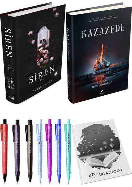 Kazazede 1 Ciltli ve Siren Bir Ciltli Emine Tavuz 2'li Set + Hediyeli