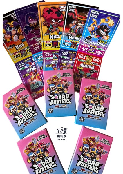 Squad Busters (Yeni) Orijinal Kart Serisi 5 Kutu 50 Adet Oyun Kartı modelleri