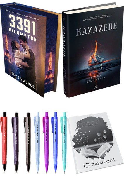 Kazazede 1 Ciltli ve 3391 Kilometre Film Özel Baskı Ciltli Beyza Alkoç 2'li Set + Hediyeli