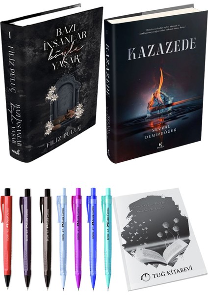 Kazazede 1 Ciltli ve Bazı Insanlar Böyle Yaşar 1 Ciltli Filiz Puluç 2'li Set + Hediyeli