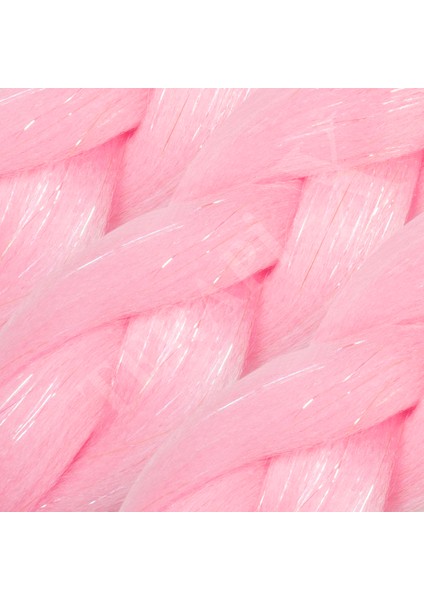 Afrika Örgüsü Simli Saç Pink Şeker Pembe / Tinsel ( 100 gr )