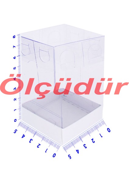 Asetat Kutu Altı Karton 5 x 5 x 8 cm (50 Adet) Siyah