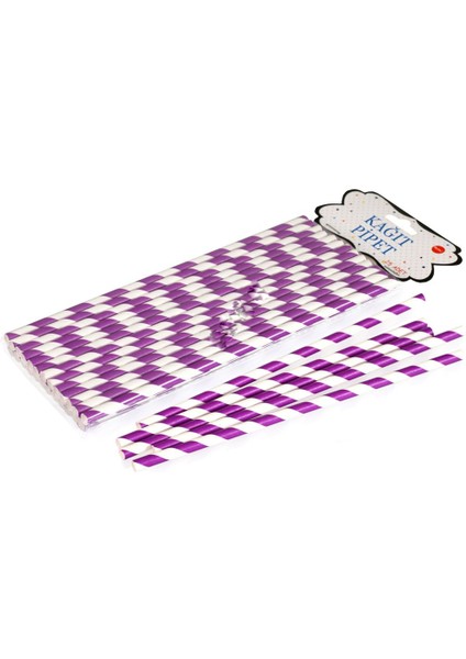Pipet Kağıt Spiral Modeli (25 Adet) Mor
