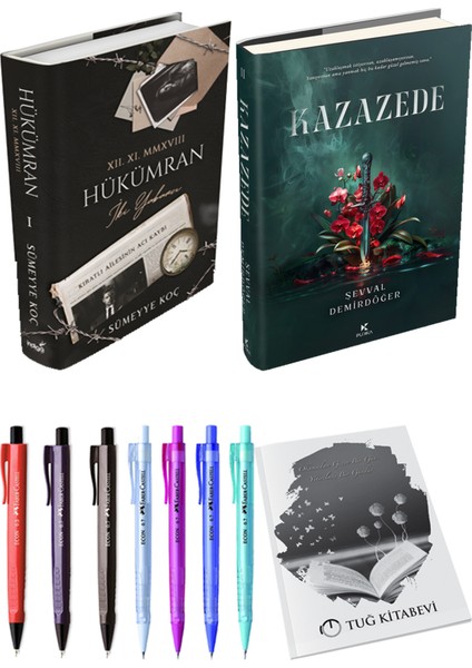 Kazazede 2 Ciltli ve Hükümran 1 Iki Yabancı Ciltli Sümeyye Koç 2li Set + Hediyeli