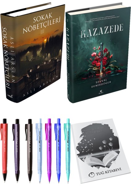 Kazazede 2 Ciltli ve Sokak Nöbetçileri 3 Ciltli Aslı Arslan 2li Set + Hediyeli