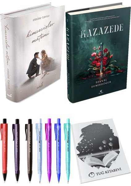 Kazazede 2 Ciltli ve Kimsesizler Matemi 1 Ciltli Emine Tavuz 2li Set + Hediyeli