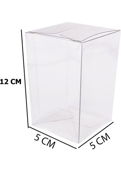 Komple Asetat Kutu Otomatik 5 x 5 x 12 cm (50 Adet)