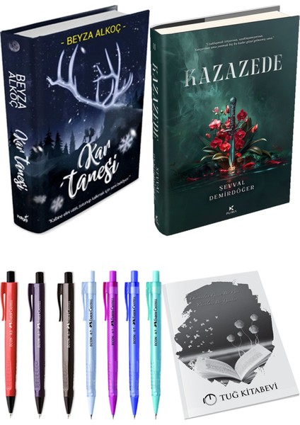 Kazazede 2 Ciltli ve Kar Tanesi Ciltli Beyza Alkoç 2li Set + Hediyeli