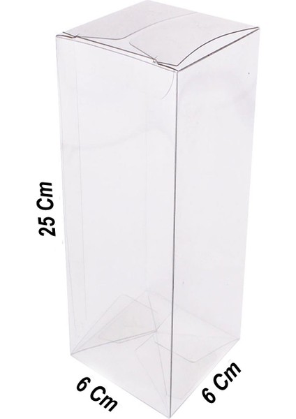 Asetat Kutu 6 x 6 x 25 cm (25 Adet)