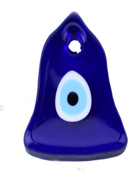 Cam Nazar Boncuğu Delikli Çan Modeli Küçük Boy 4.5x6 cm
