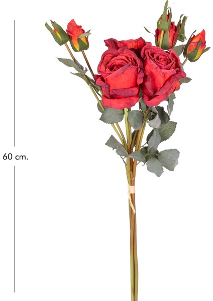 Yapay Gül Demeti 3 Dallı Kırmızı 60 Cm. modelleri