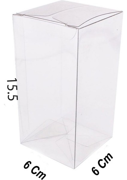 Asetat Kutu 6 x 6 x 15.5 cm (25 Adet)