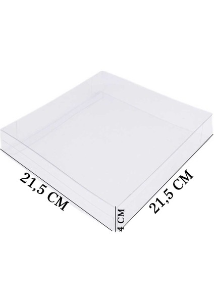 Asetat Kutu Orta Boy Bubble Mum Kutusu 21.5 x 21.5 x 4 cm (10 Adet)