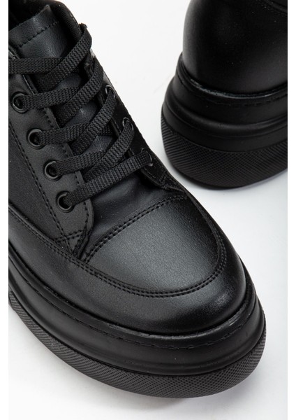 Nesvina Kadın Gizli Topuk Siyah Sneaker modelleri