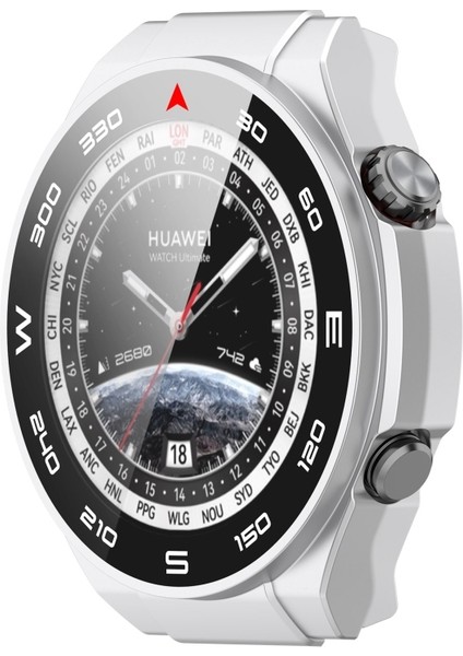Huawei Watch Ultimate ile Uyumlu Ekran Koruyucu Cam ve Kasa Koruyucu Kılıf Sert Pc fırsatları