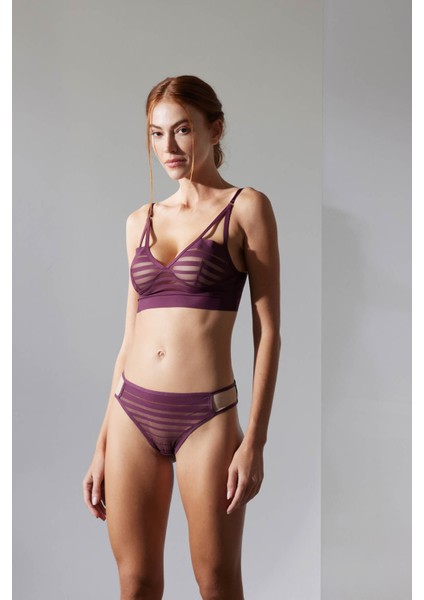 Kadın Çizgili Tül Balensiz Bralet fiyatları
