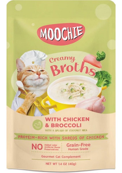 Çorba Kedi Ödülü Tavuk-Brokoli 40 gr x 4 Adet