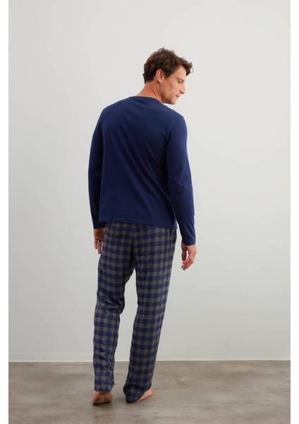 Erkek Pamuklu Uzun Kollu Pijama Takımı fırsatları