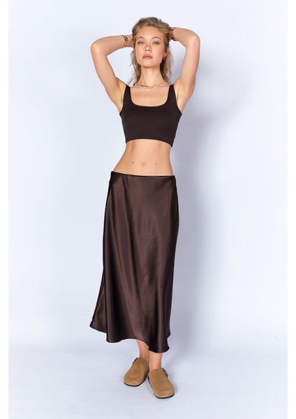 Kahve Saten Etek| EK100298936-8936