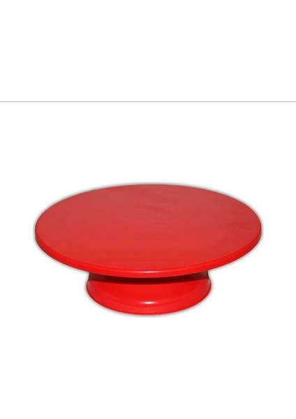Plastik Döner Pasta Sıvama Standı 32 cm Kırmızı
