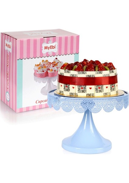 Metal Cupcake Standı Mavi Kek Standı