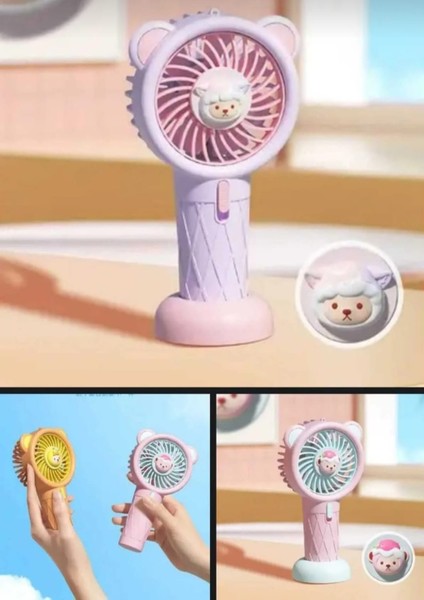 Disney Mini El Tipi USB Şarj Edilebilir Çocuk Fanı