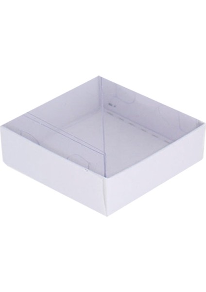 Asetat Kutu Altı Karton 7 x 7 x 2.2 cm (50 Adet) Beyaz