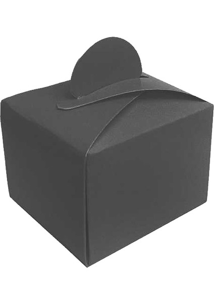 Karton Lokumluk Düz Renk (25 Adet) Siyah
