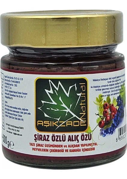 Natural Şiraz Özlü Alıç Özü 255ml 300 g