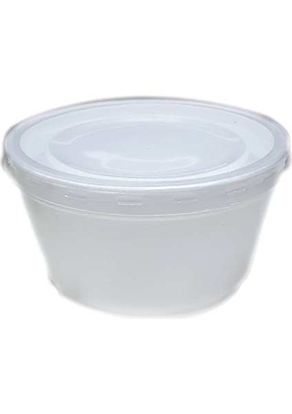 Strafor Çorba Kasesi Kapaklı 11 x 7 cm (25 Adet)