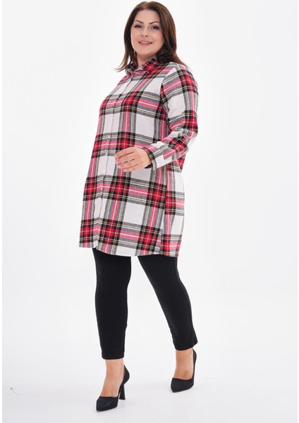 Kadın Büyük Beden Ekose Gömlek Tunik -BGG51 fiyatları