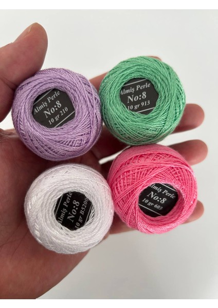 Almiş Perle Etamin-Kanaviçe 10'lu Iplik Seti (10 Gr-No:8)